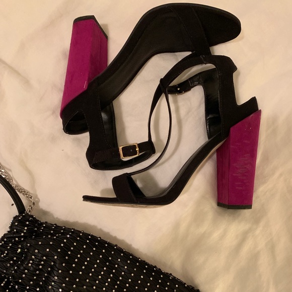 ASOS Statement Heel with T-Strap ❤️💜❤️💜 - Picture 1 of 4